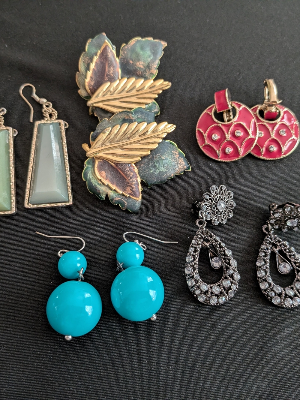 Turquoise Double Bead Dangle Earrings - Women Jewelry